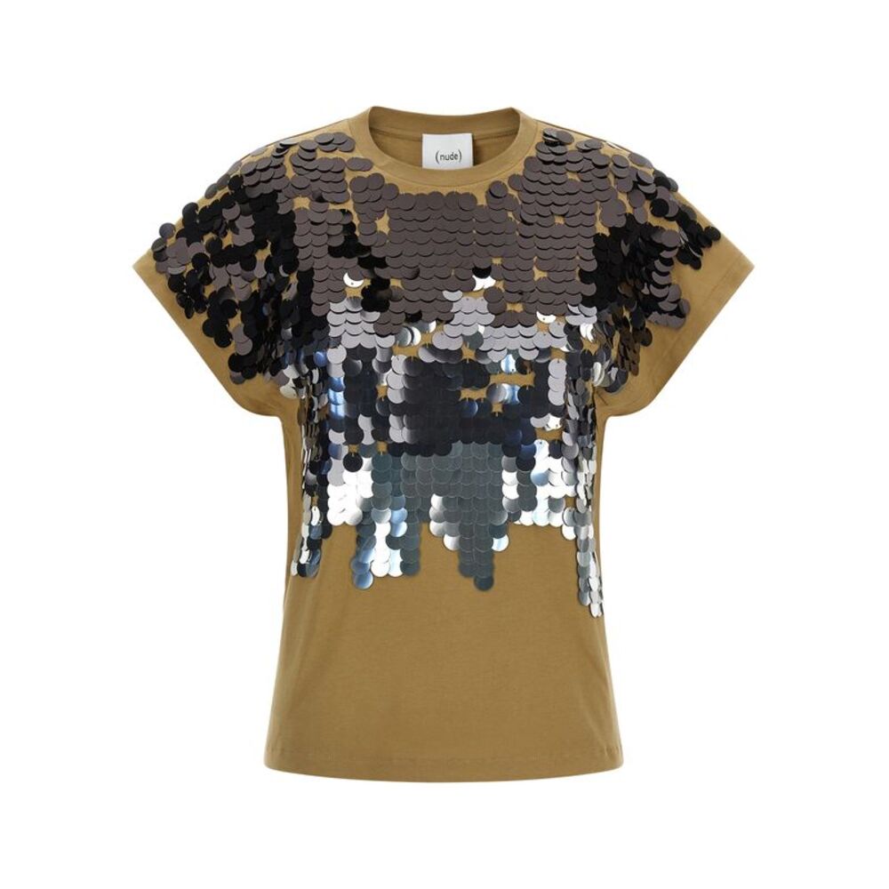 NUDE Brown Cotton Women's T-Shirt